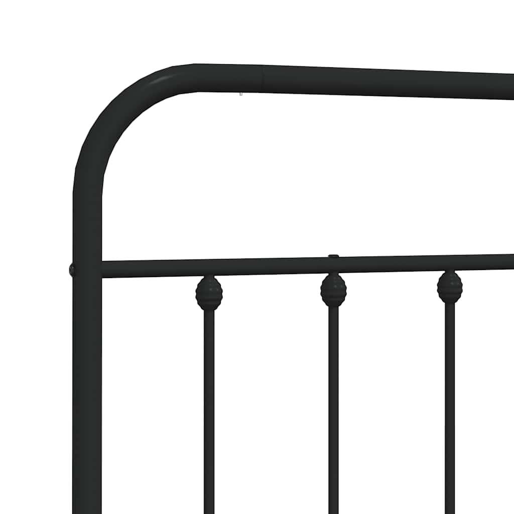 vidaXL Metal Replace Headboard Black 160 cm