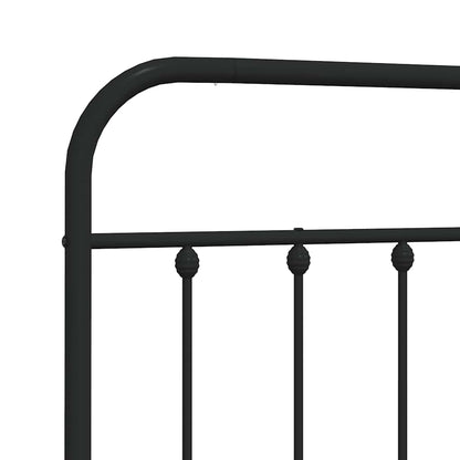 vidaXL Metal Replace Headboard Black 160 cm