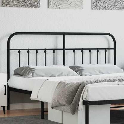 vidaXL Metal Replace Headboard Black 160 cm