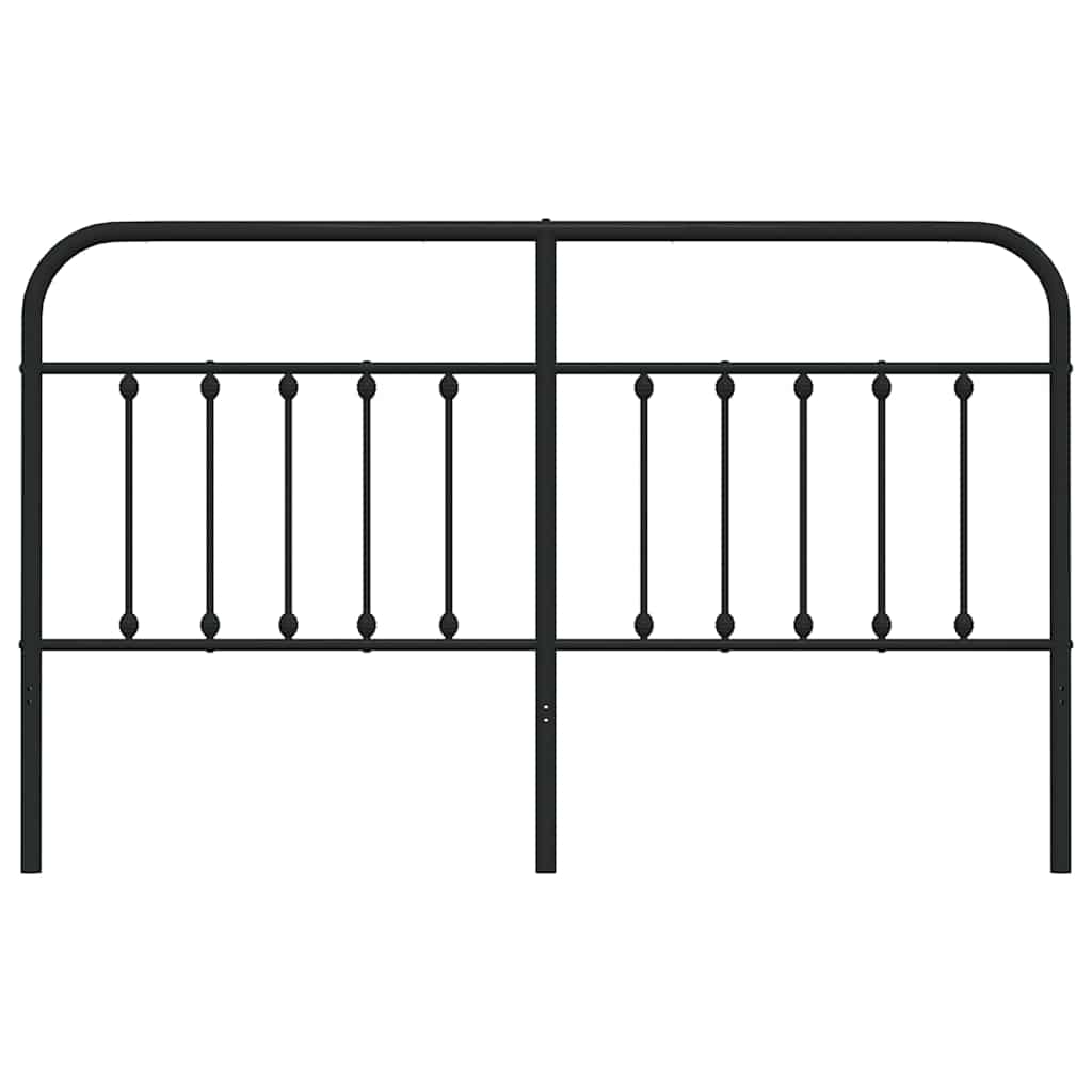 vidaXL Metal Replace Headboard Black 180 cm