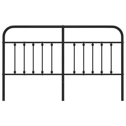 vidaXL Metal Replace Headboard Black 180 cm