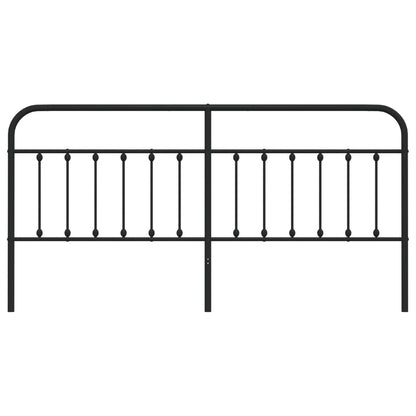 vidaXL Headboard | Black | Powder-Coated Steel | Single | Stylish Look