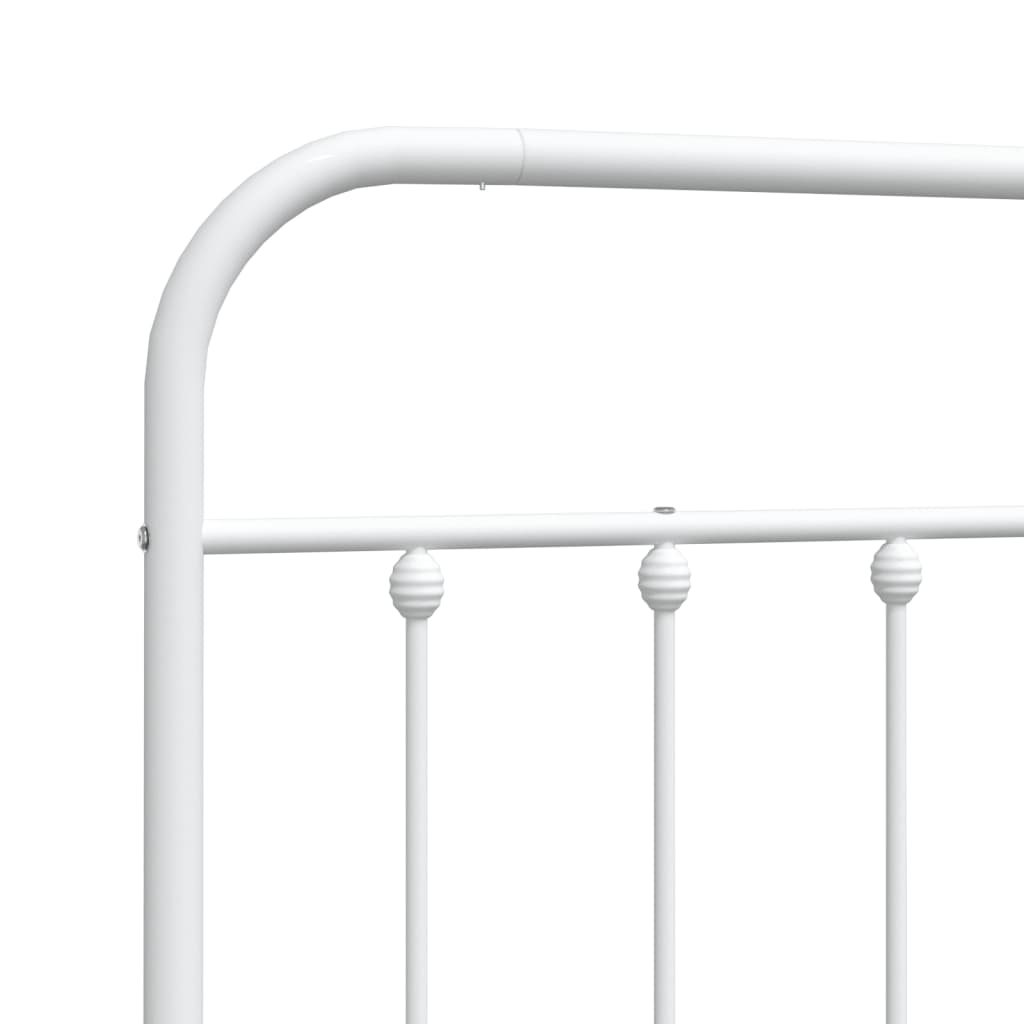vidaXL Metal Replace Headboard White 75 cm