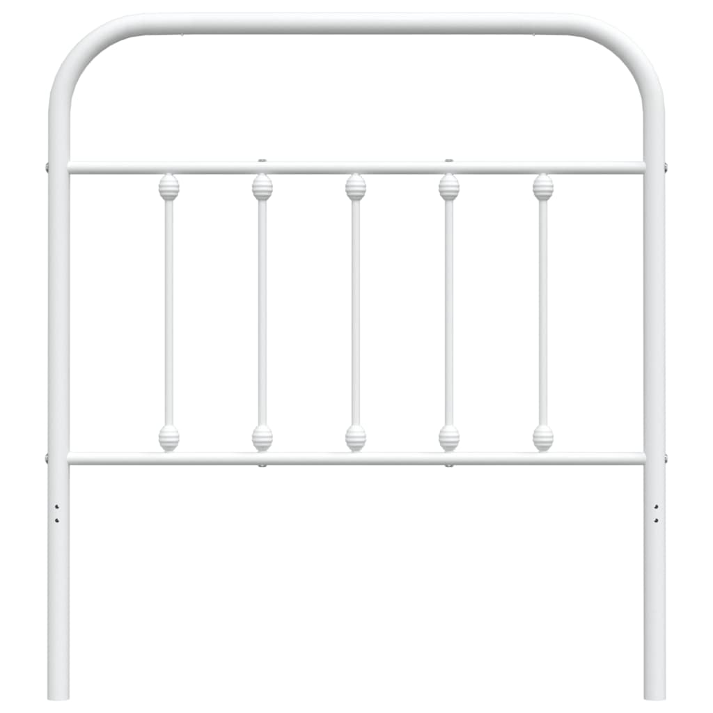 vidaXL Metal Replace Headboard White 80 cm
