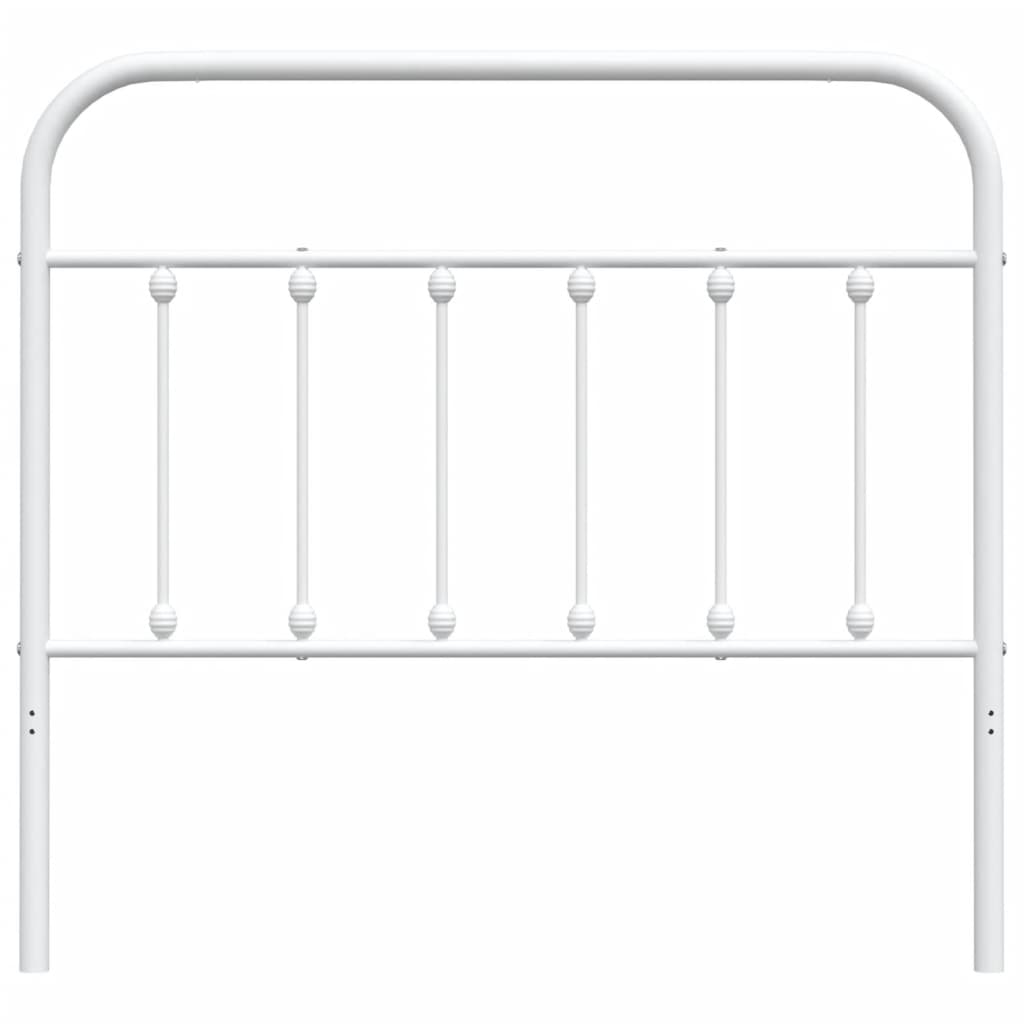 vidaXL Metal Replace Headboard White 107 cm
