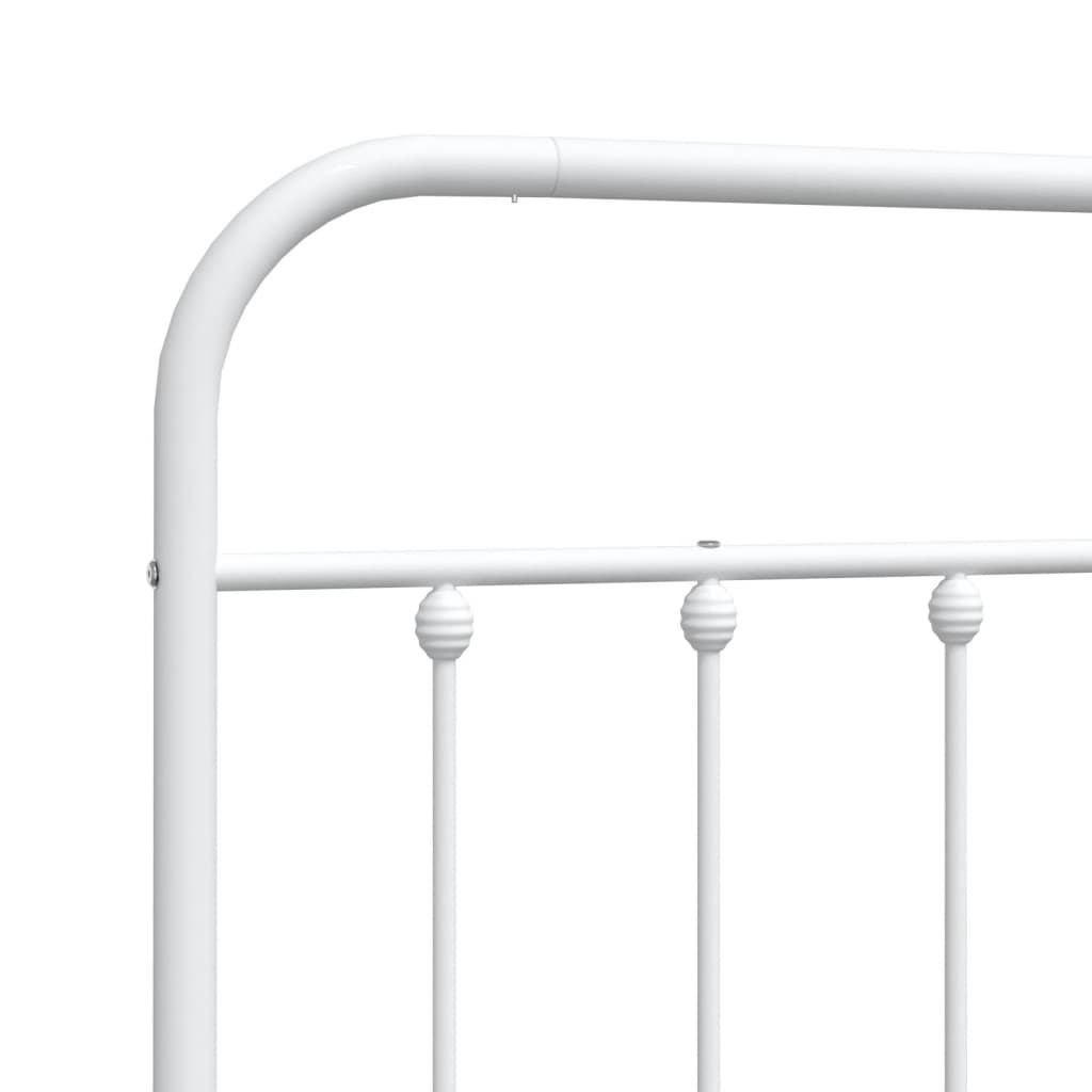 vidaXL Metal Replace Headboard White 107 cm