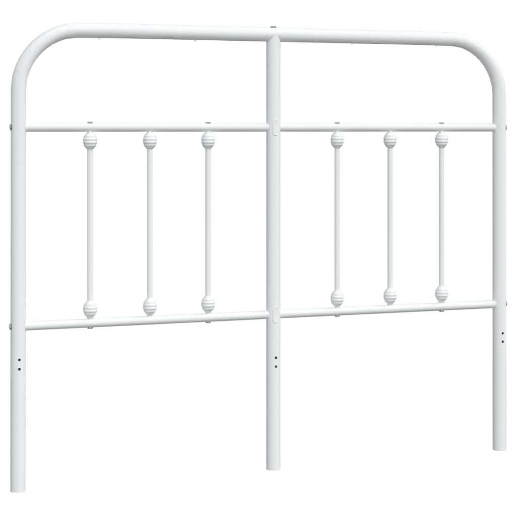 vidaXL Metal Replace Headboard White 120 cm