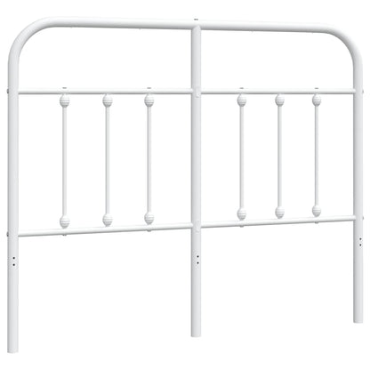 vidaXL Metal Replace Headboard White 120 cm