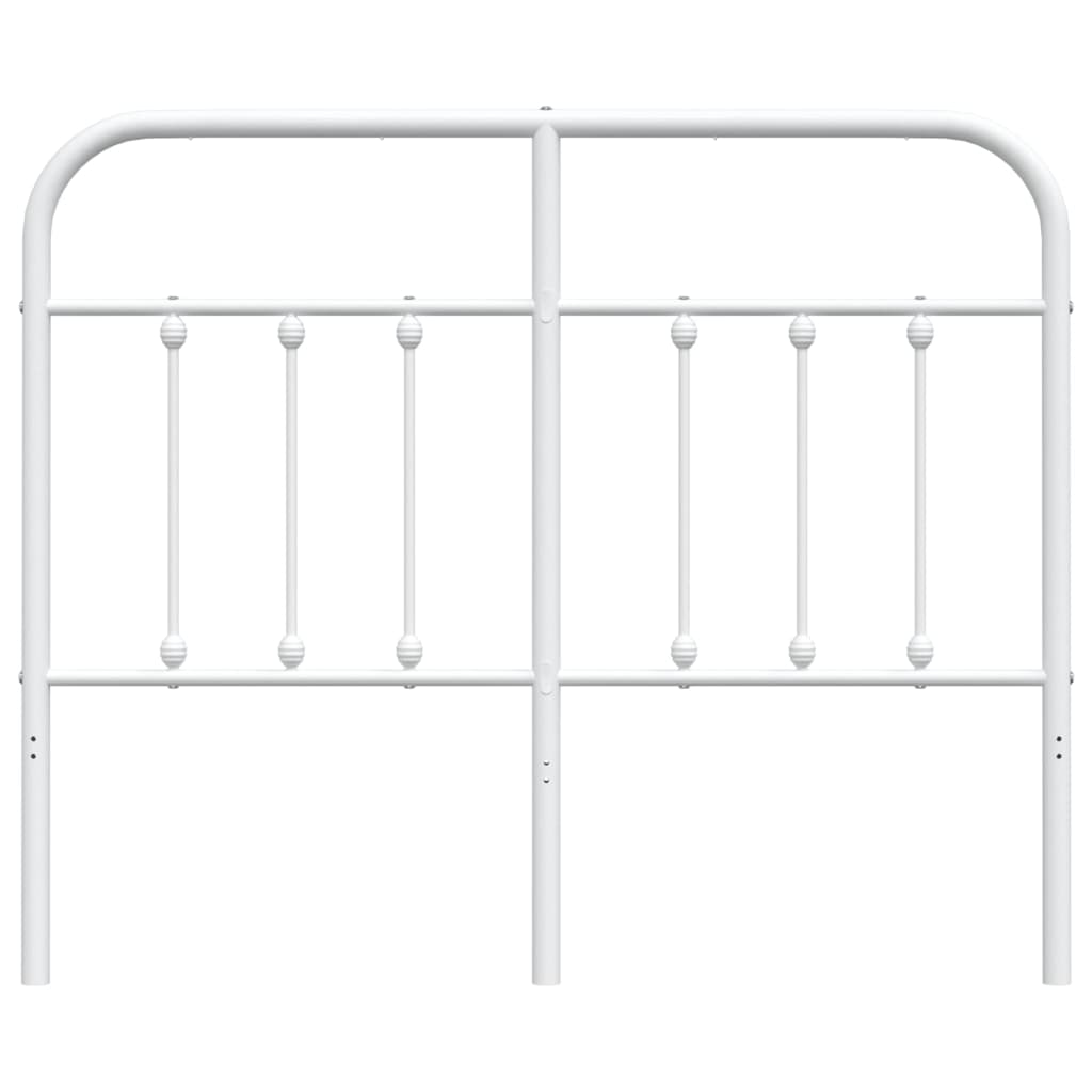 vidaXL Metal Replace Headboard White 120 cm