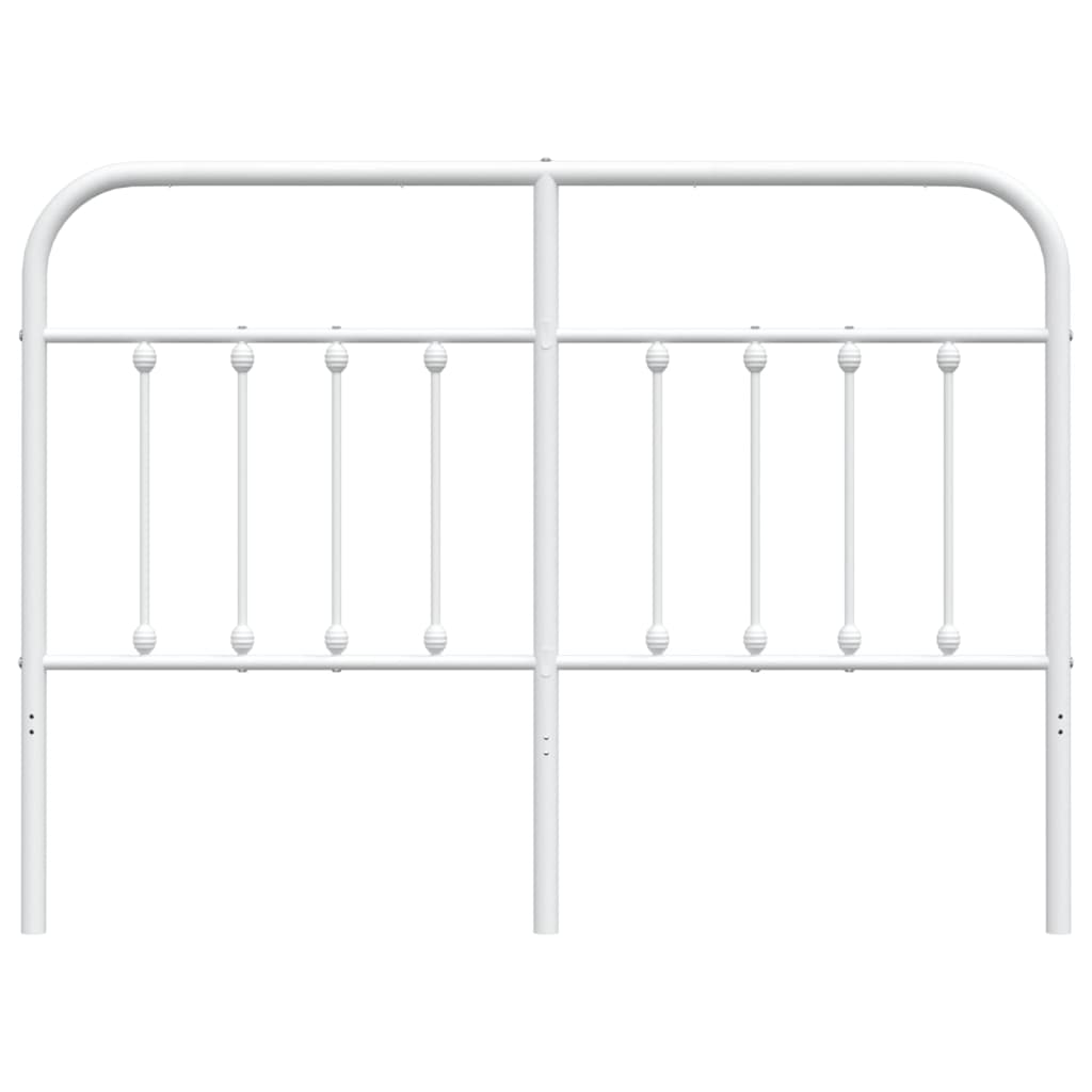 vidaXL Metal Replace Headboard White 140 cm