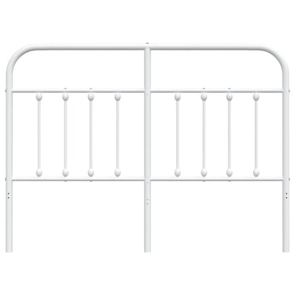 vidaXL Metal Replace Headboard White 140 cm