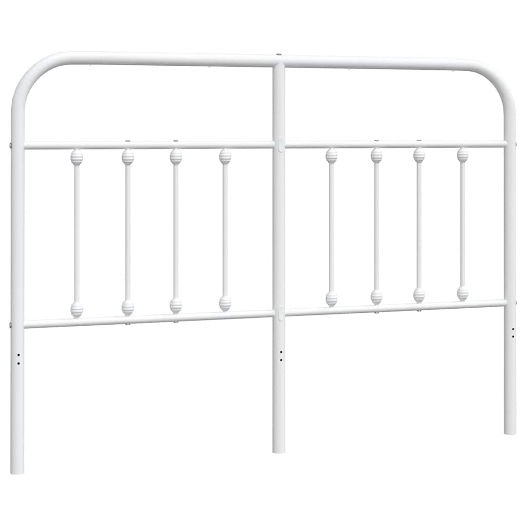 vidaXL Metal Replace Headboard White 150 cm