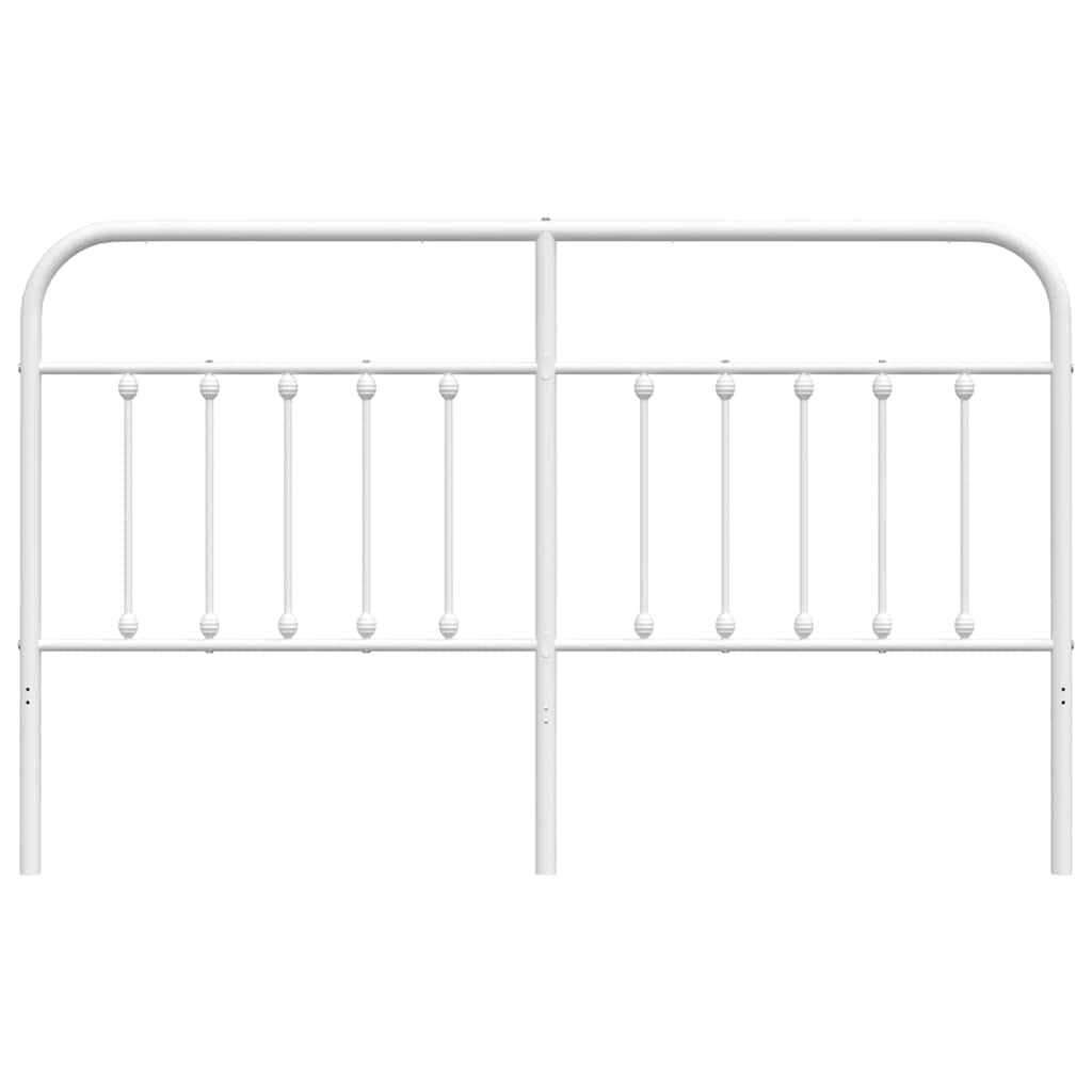 vidaXL Metal Replace Headboard White 180 cm