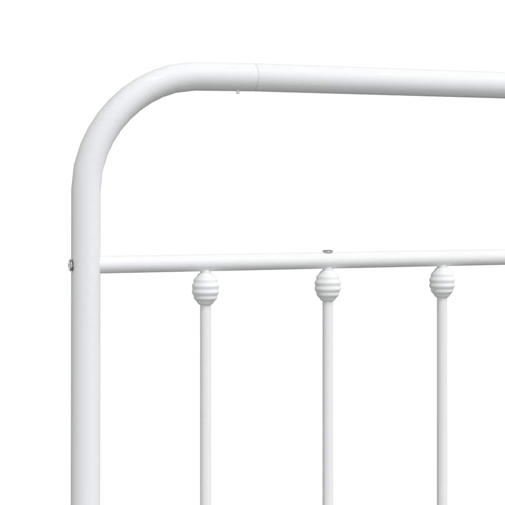 vidaXL Metal Replace Headboard White 180 cm