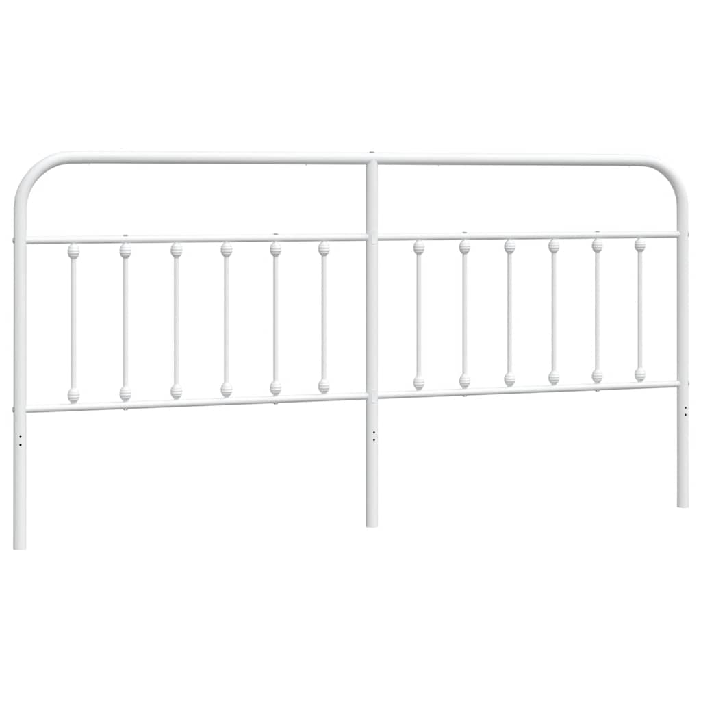 vidaXL Headboard | White | Steel | 193 cm | Durable | Bed Headboard