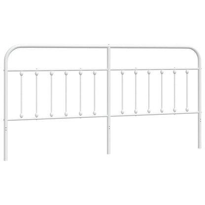 vidaXL Headboard | White | Steel | 193 cm | Durable | Bed Headboard