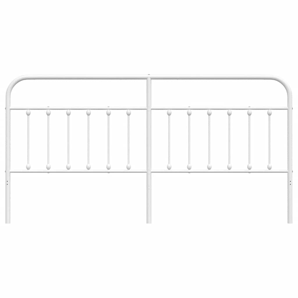 vidaXL Headboard | White | Steel | 193 cm | Durable | Bed Headboard