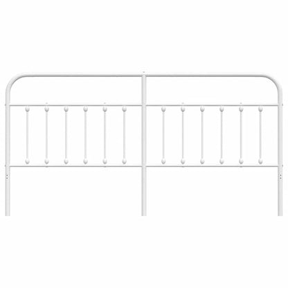 vidaXL Headboard | White | Steel | 193 cm | Durable | Bed Headboard