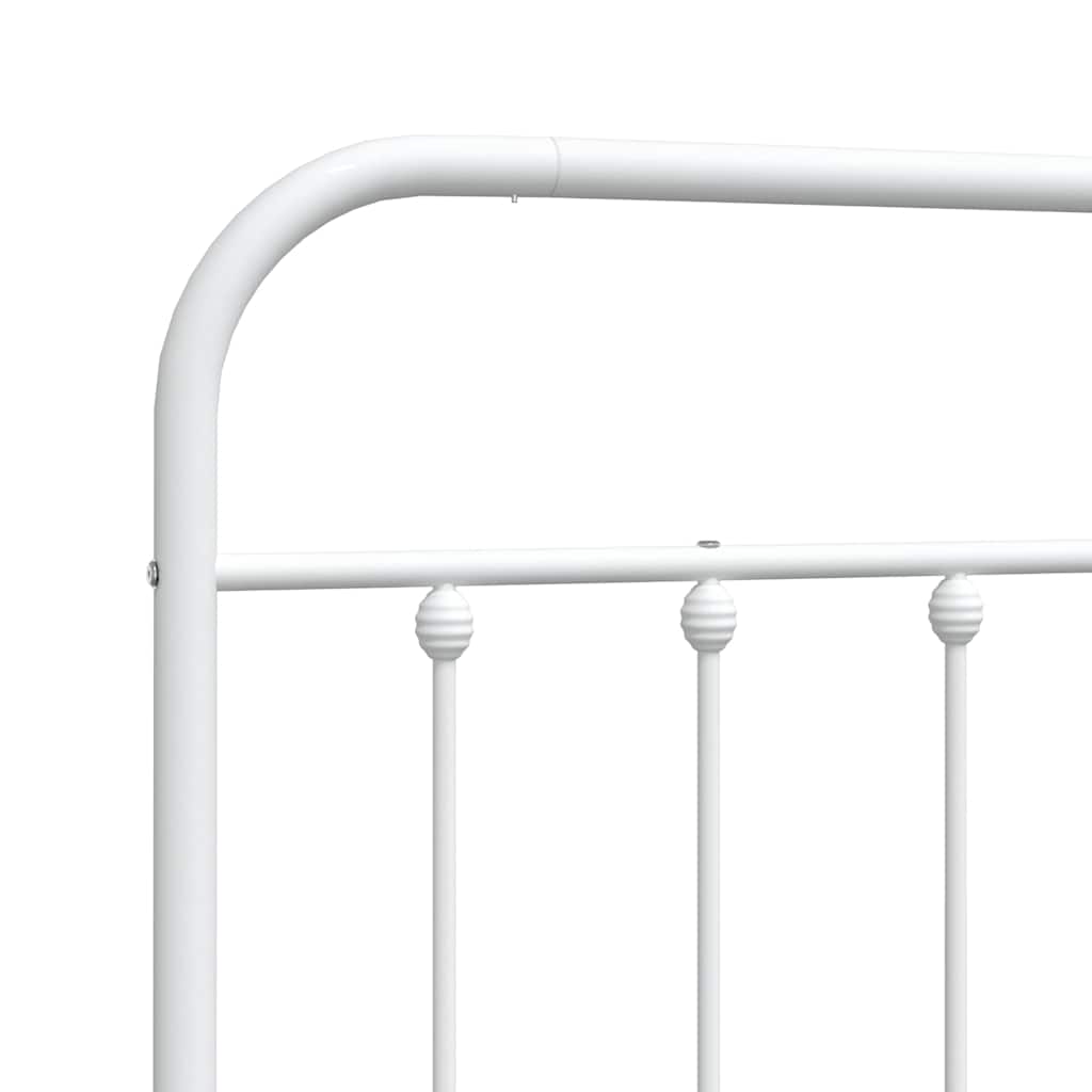 vidaXL Headboard | White | Steel | 193 cm | Durable | Bed Headboard