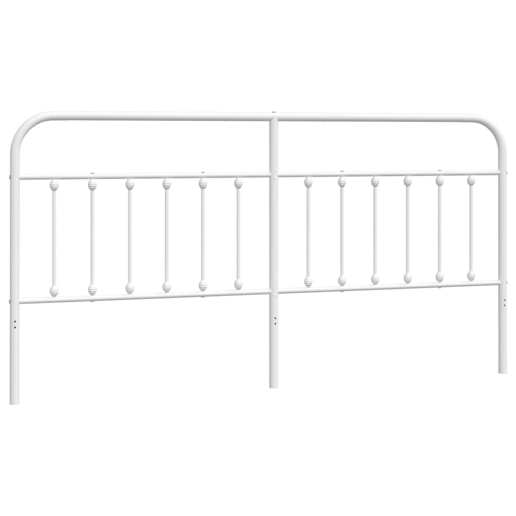 vidaXL Metal Replace Headboard White 200 cm
