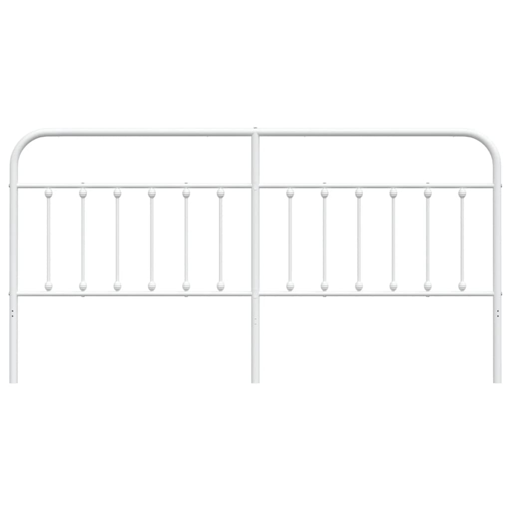 vidaXL Metal Replace Headboard White 200 cm