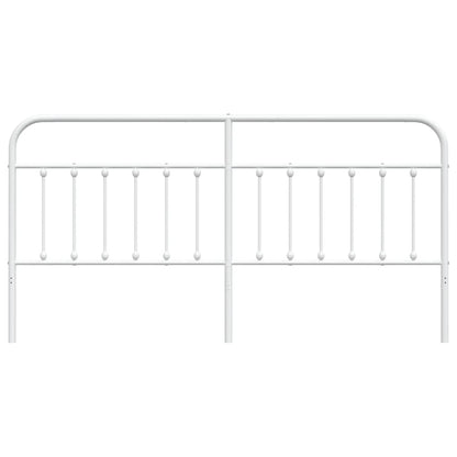 vidaXL Metal Replace Headboard White 200 cm