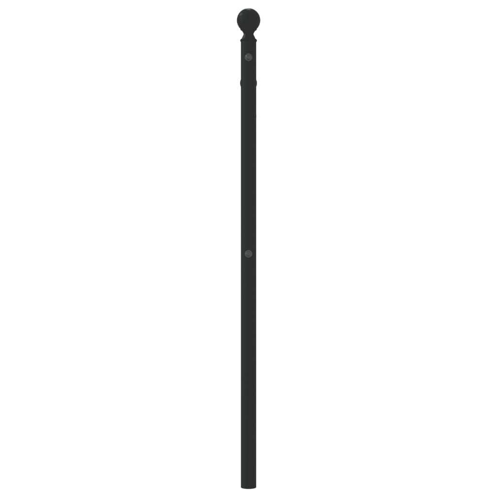 vidaXL Metal Replace Headboard Black 107 cm