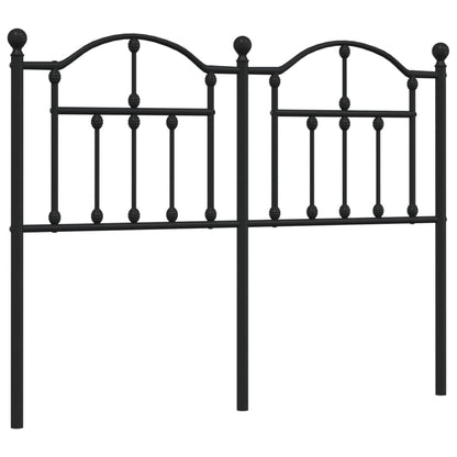 vidaXL Headboard | Black | Steel | Durable | Headboard | Rectangular