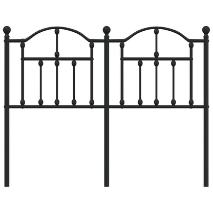 vidaXL Headboard | Black | Steel | Durable | Headboard | Rectangular
