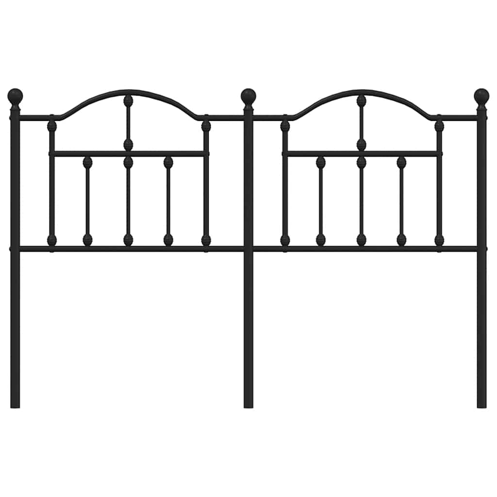 vidaXL Metal Replace Headboard Black 150 cm