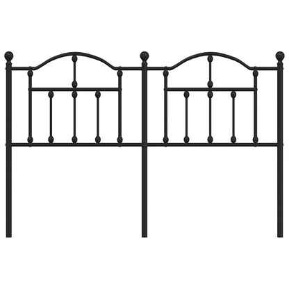 vidaXL Metal Replace Headboard Black 150 cm