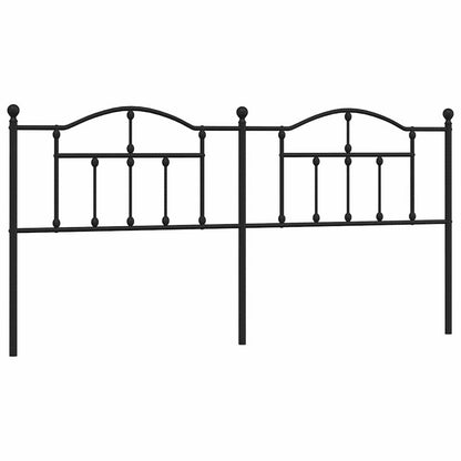 vidaXL Headboard | Black | Powder-Coated Steel | Double |  Classy Style
