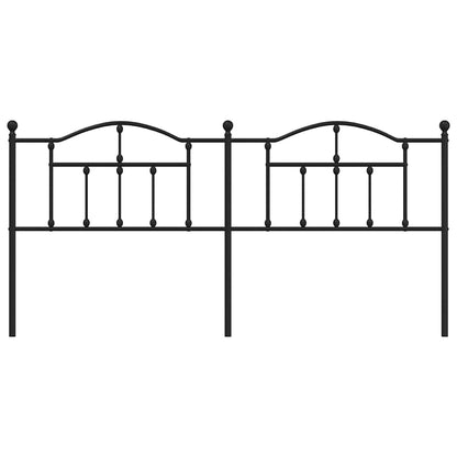 vidaXL Headboard | Black | Powder-Coated Steel | Double |  Classy Style