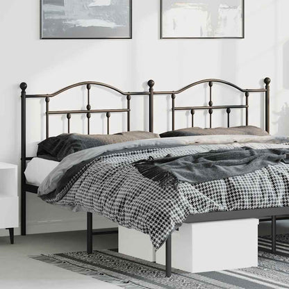 vidaXL Headboard | Black | Powder-Coated Steel | Double |  Classy Style
