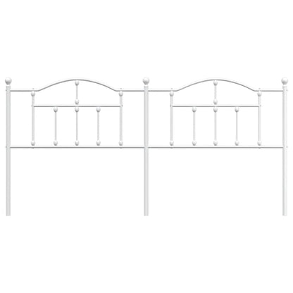 vidaXL Headboard | White | Powder-Coated Steel | Double | Attractive Design