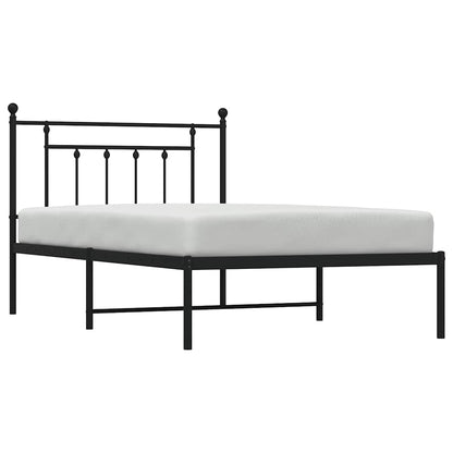 vidaXL Bed Frame | Black | Steel | Single | Bed Frame | Rectangular | Industrial