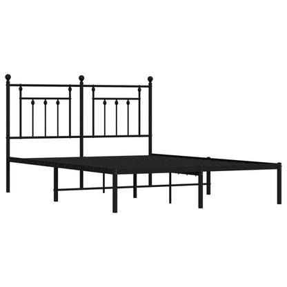 vidaXL Bed Frame | Black | Steel | 140x190 cm | Bed Frame | Rectangular