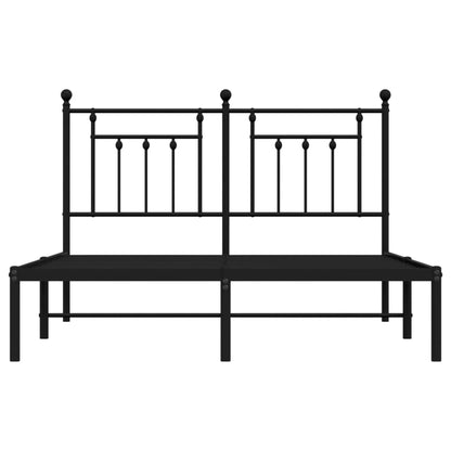 vidaXL Bed Frame | Black | Steel | 140x190 cm | Bed Frame | Rectangular