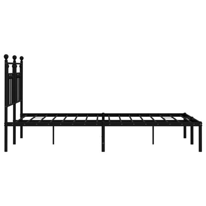 vidaXL Bed Frame | Black | Steel | 140x190 cm | Bed Frame | Rectangular