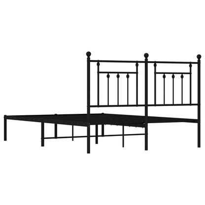 vidaXL Bed Frame | Black | Steel | 140x190 cm | Bed Frame | Rectangular