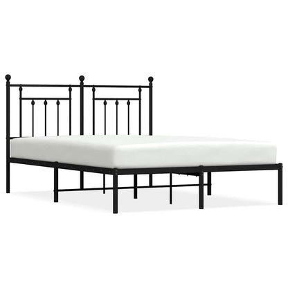 vidaXL Bed Frame | Black | Steel | 140x200 cm | Bed Frame | Rectangular