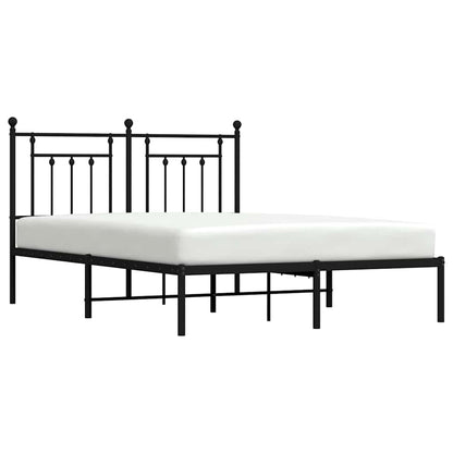 vidaXL Bed Frame | Black | Steel | 140x200 cm | Bed Frame | Rectangular