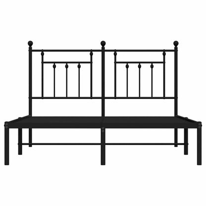 vidaXL Bed Frame | Black | Steel | 140x200 cm | Bed Frame | Rectangular