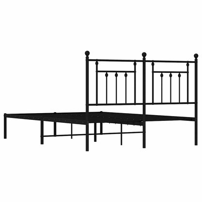 vidaXL Bed Frame | Black | Steel | 140x200 cm | Bed Frame | Rectangular