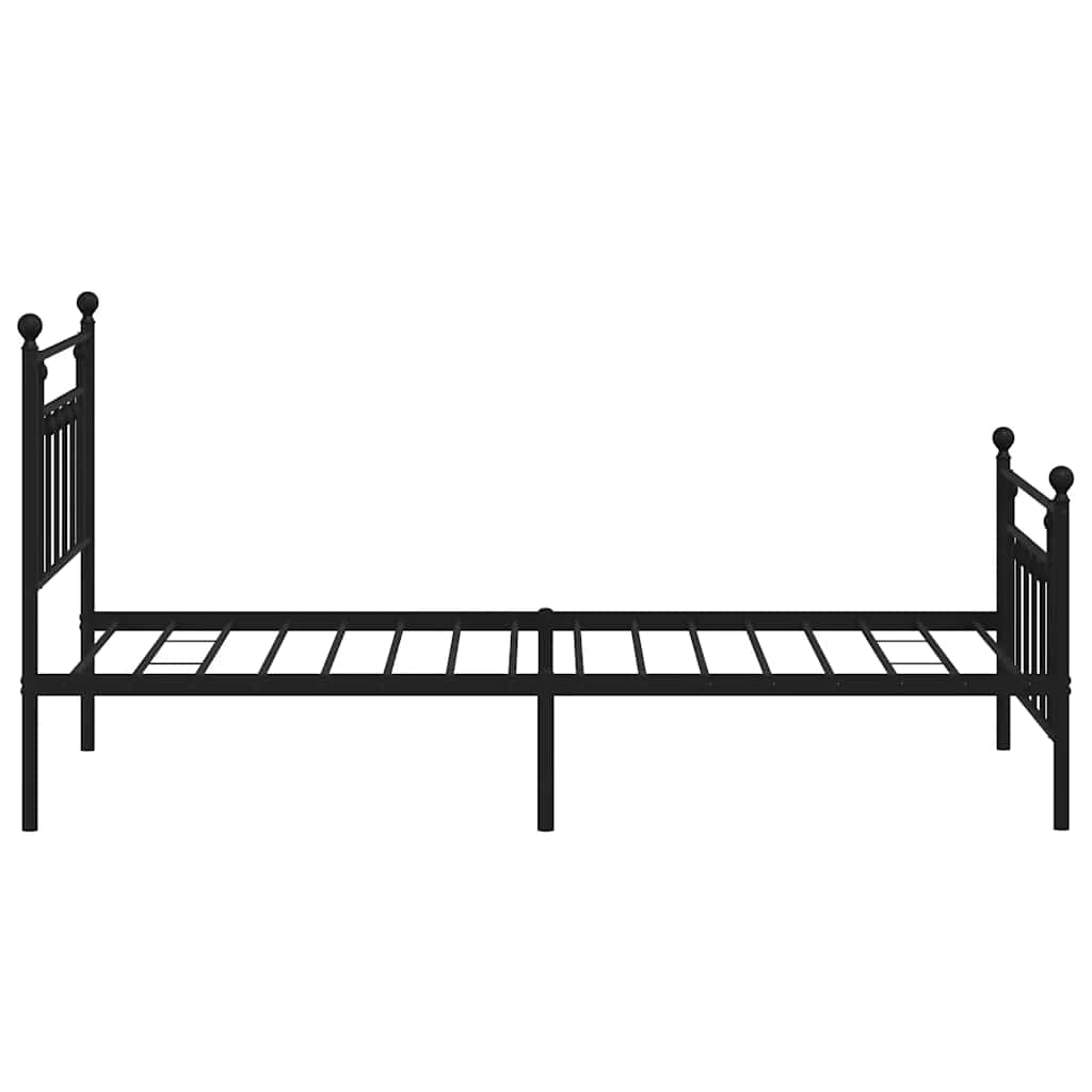 vidaXL Bed Frame | Black | Powder-coated steel | Single | Industrial | Bed Frame