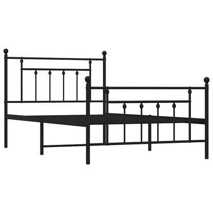 vidaXL Bed Frame | Black | Steel | Single | Industrial | Bed Frame | Rectangular
