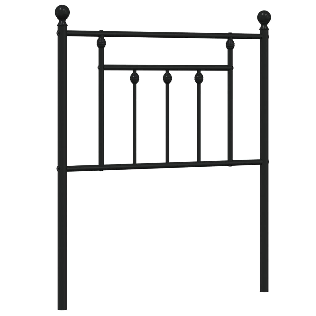 vidaXL Metal Replace Headboard Black 75 cm