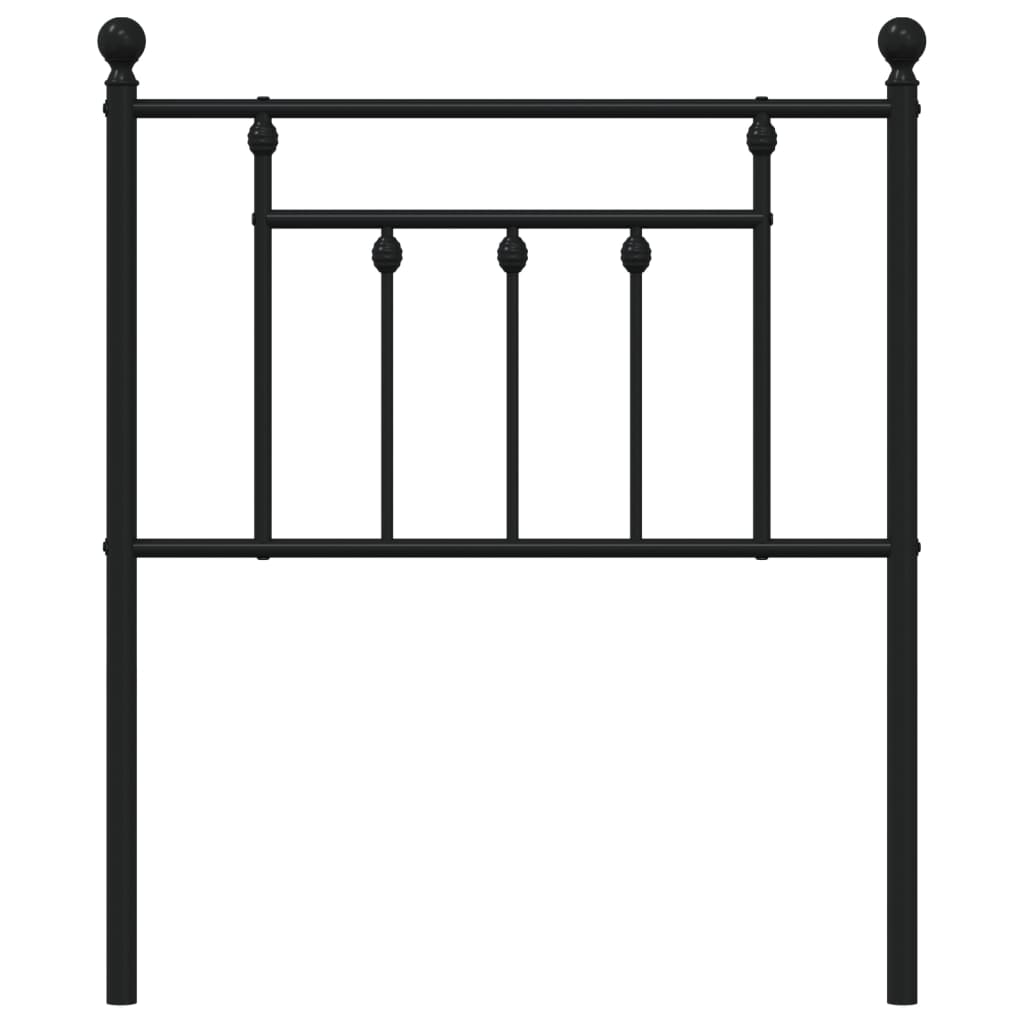 vidaXL Metal Replace Headboard Black 75 cm