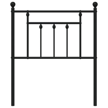 vidaXL Metal Replace Headboard Black 75 cm