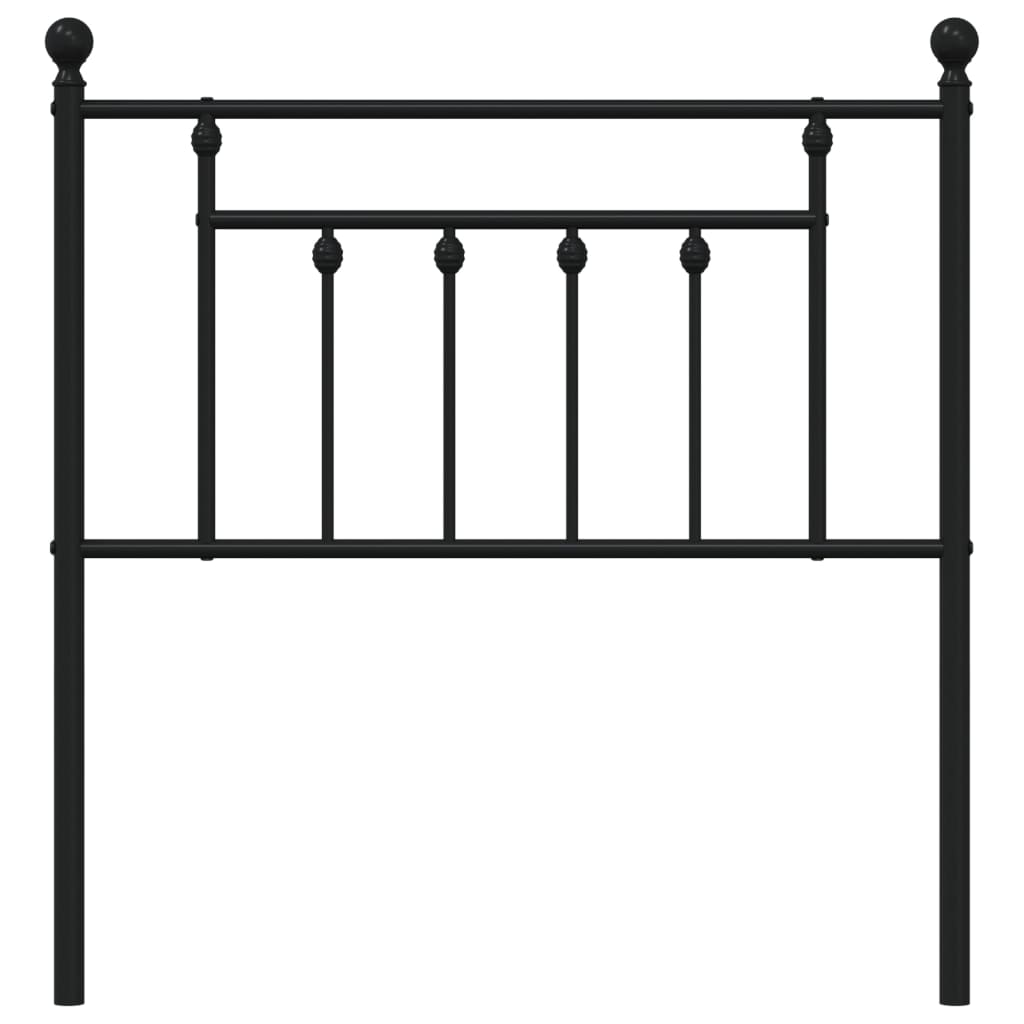 vidaXL Metal Replace Headboard Black 80 cm